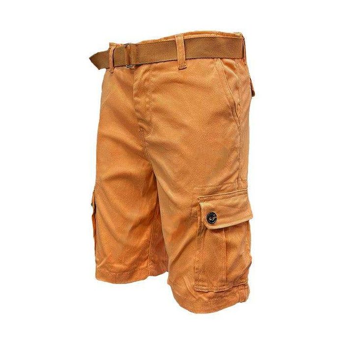 Mens Belted Cargo Shorts with Belt - VacationGrabs