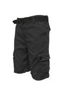 Mens Belted Cargo Shorts with Belt - VacationGrabs