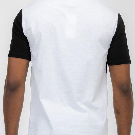 Men's Shirts - Tee's Weiv Mens Color Block Short Sleeve Tshirt