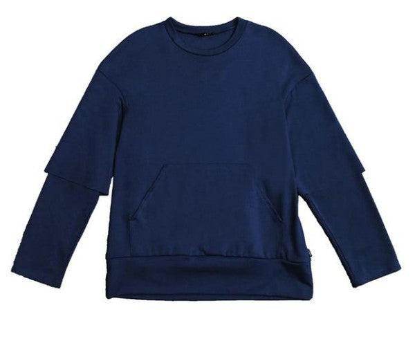 Mens Double Layered Pullover Sweatshirts - VacationGrabs