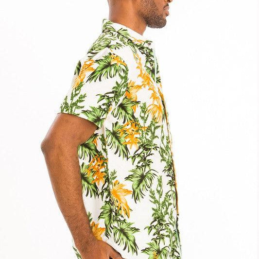 Men's Shirts Weiv Mens Print Hawaiian Shirt
