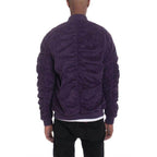 Microsuede Scrunched Bomber Jacket - VacationGrabs