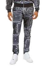 Mens Paisley Bandana Print Track Pants - VacationGrabs