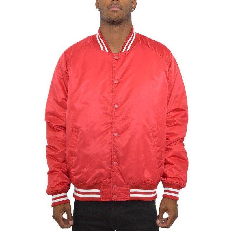 Mens Solid Color Varsity Jackets - VacationGrabs