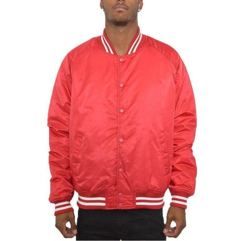 Mens Solid Color Varsity Jackets - VacationGrabs