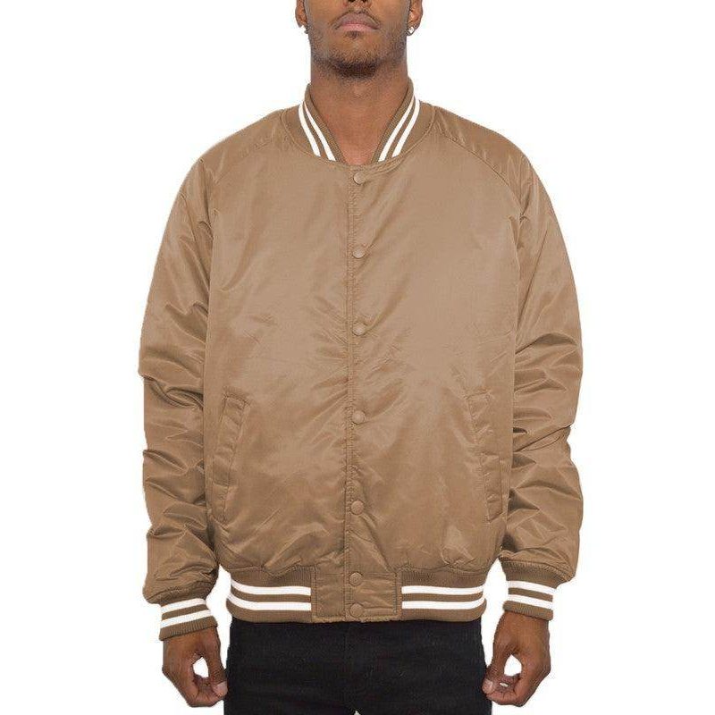 Mens Solid Color Varsity Jackets - VacationGrabs