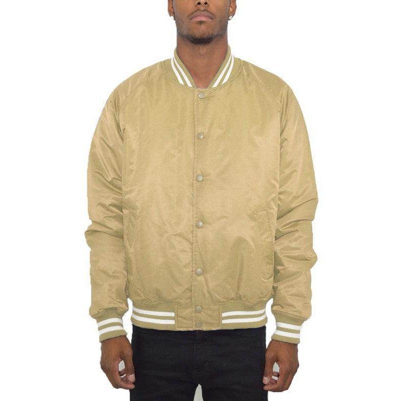 Mens Solid Color Varsity Jackets - VacationGrabs