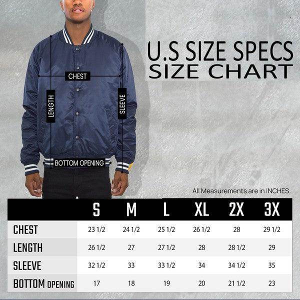 Mens Solid Color Varsity Jackets - VacationGrabs