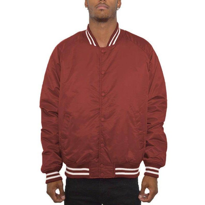 Mens Solid Color Varsity Jackets - VacationGrabs
