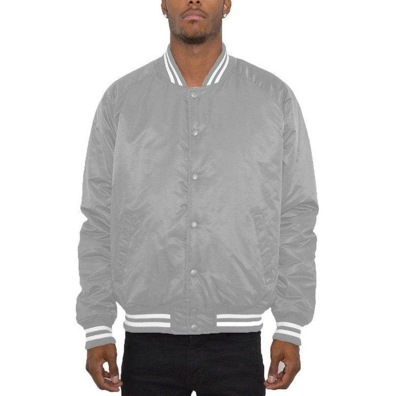 Mens Solid Color Varsity Jackets - VacationGrabs