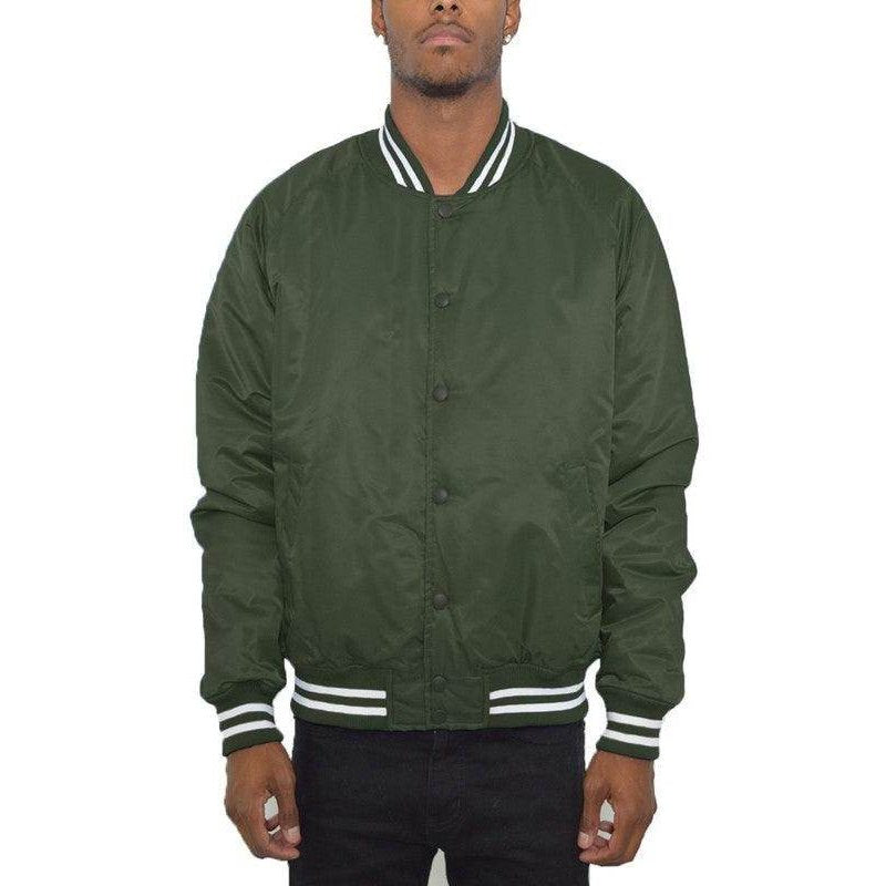 Mens Solid Color Varsity Jackets - VacationGrabs