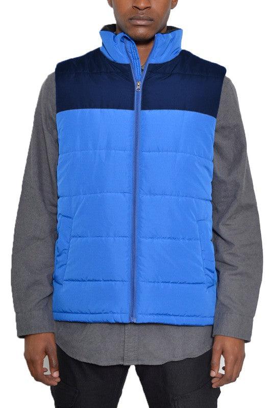 Men's Jackets Weiv Two Tone Color Block Padded Vest