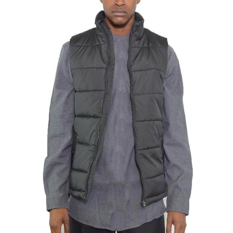 Mens Two Tone Color Block Padded Vest - VacationGrabs
