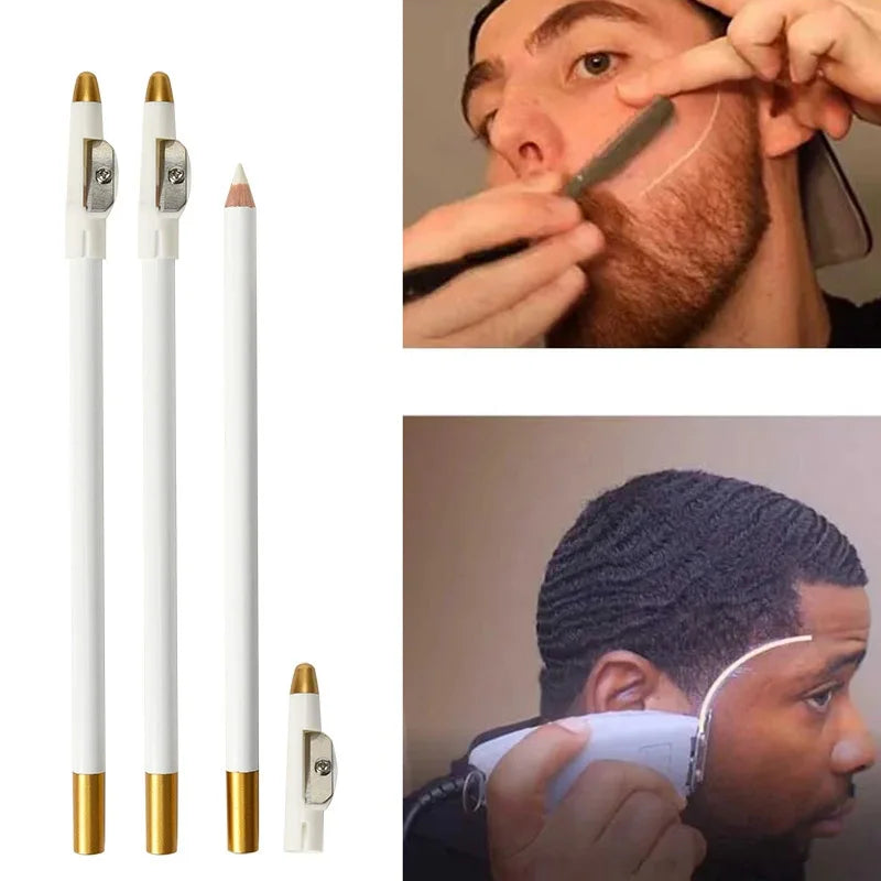 white barber hairline edge pencil with built-in sharpener (photo 1 of 8)