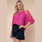 White Birch Full Size High Waisted Smocked Shorts - VacationGrabs