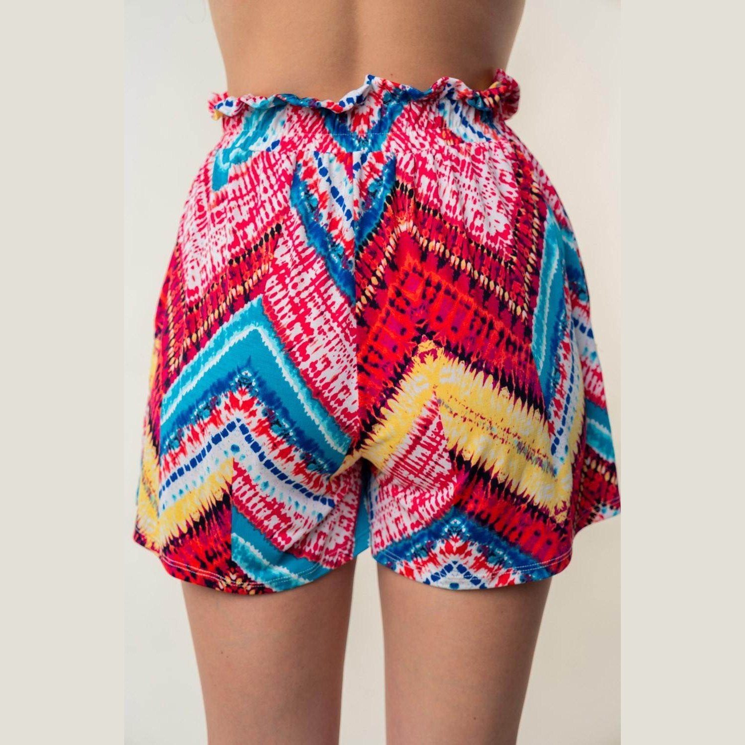 White Birch High Waisted Printed Shorts - VacationGrabs