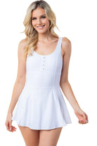 Women's Dresses White Birch Sleeveless Performance Knit Swim Dress