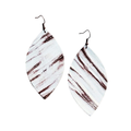 Leather Oval Earring White Chateau