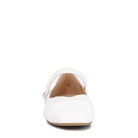 Rag Company white Mary Jane flats for women with rounded toe and strap detail