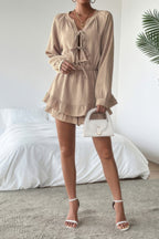 Women's white ruffled dress, lightweight fabric, perfect for summer events