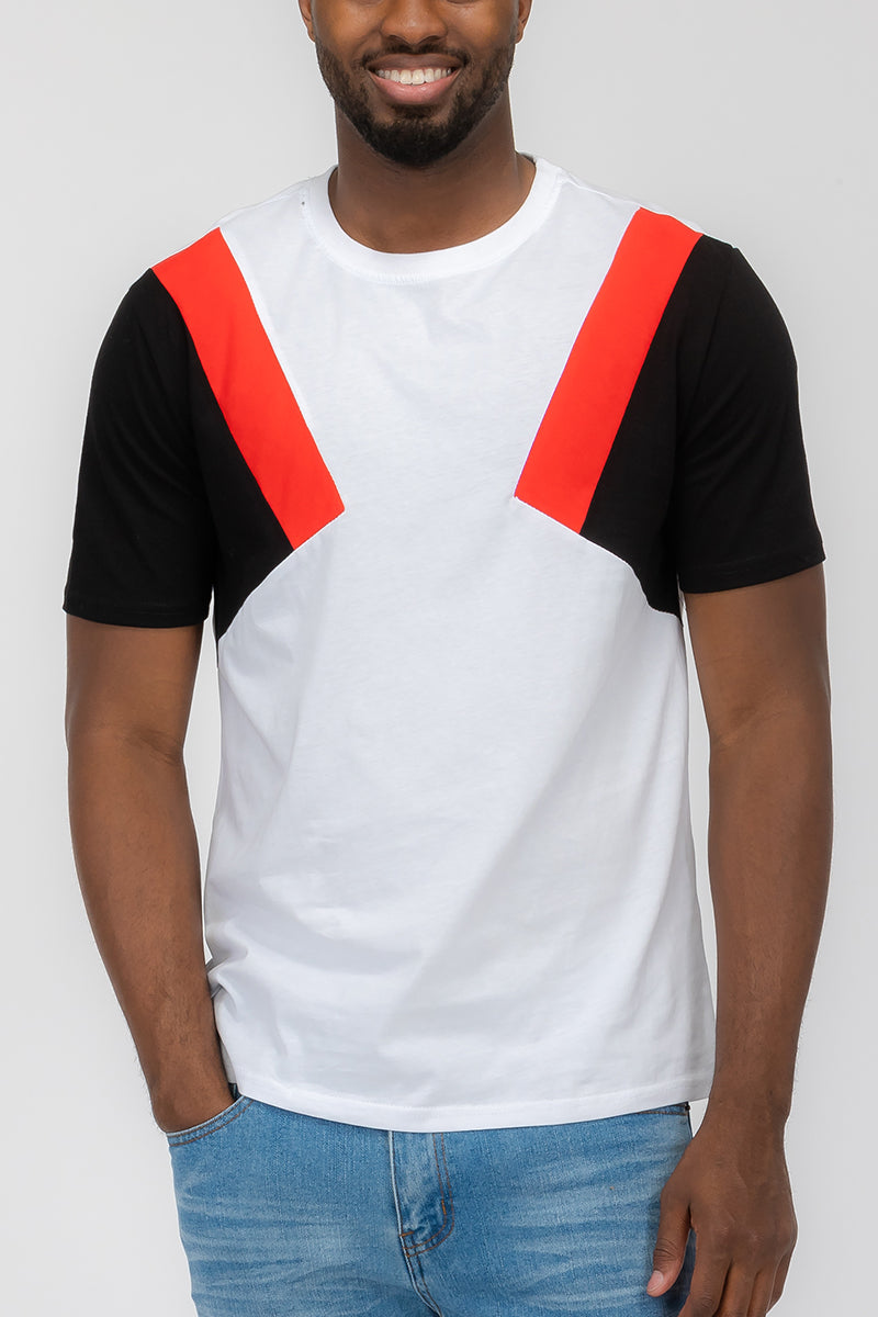 Color Block Tee | Vacation-Ready Cotton T-Shirt