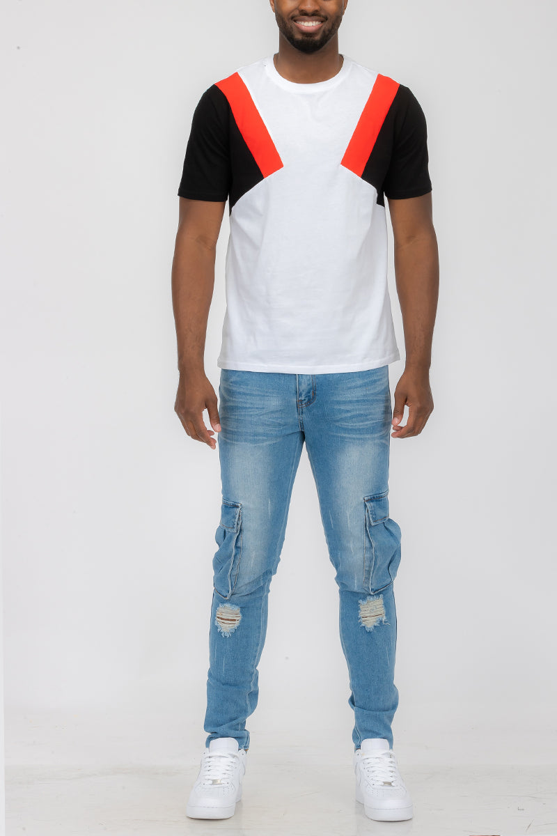 Color Block Tee | Vacation-Ready Cotton T-Shirt