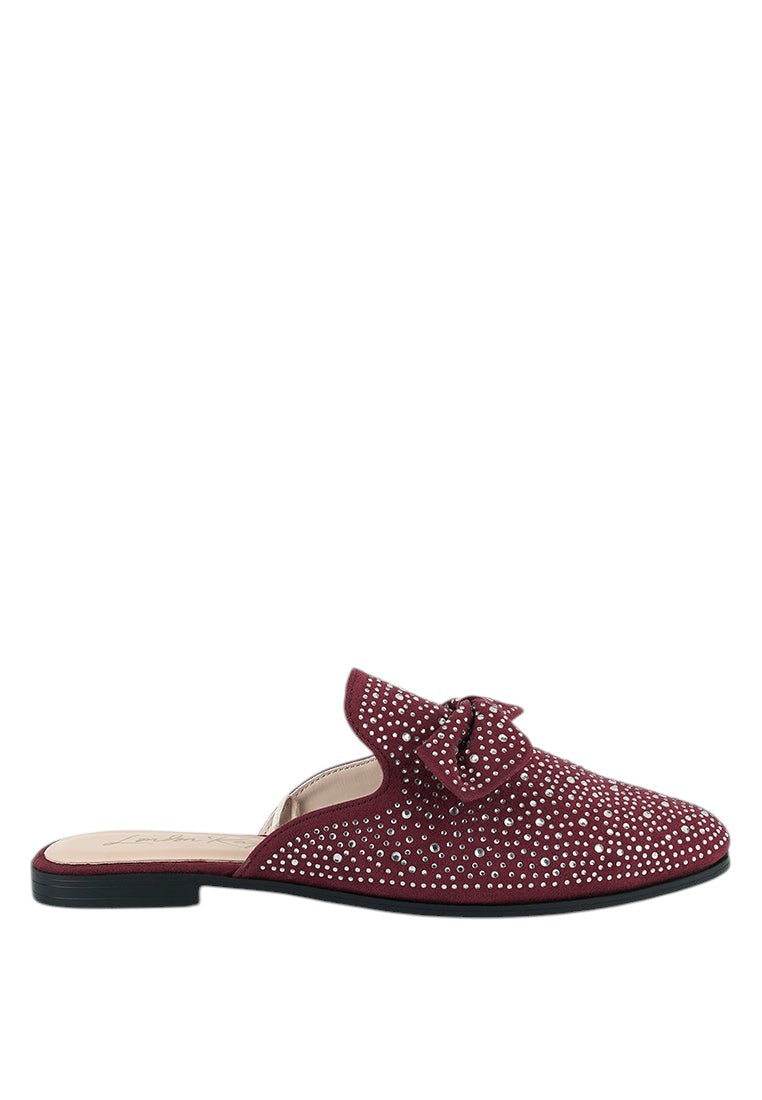Whoopie Embellished Casual Bow Mules