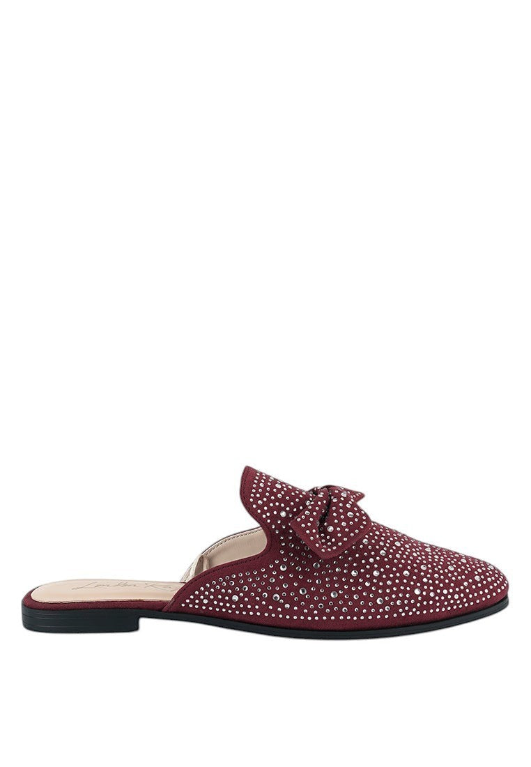 Whoopie Embellished Casual Bow Mules
