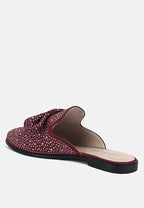 Whoopie Embellished Casual Bow Mules