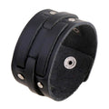 Wide Cuff Punk Bracelets Vintage 3 Layers Black Brown - VacationGrabs