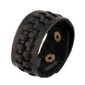 Wide Cuff Punk Bracelets Vintage 3 Layers Black Brown - VacationGrabs