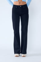 Women's dark blue wide-leg jeans for casual wear