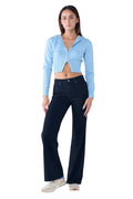 Women's black wide-leg jeans for a stylish casual look