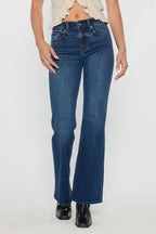 Women's blue wide-leg jeans, cotton blend, casual wear