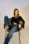 Shop ENJEAN women's wide-leg jeans in dark denim for casual outings