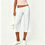 Women's white wide leg pants in women, perfect for casual outings