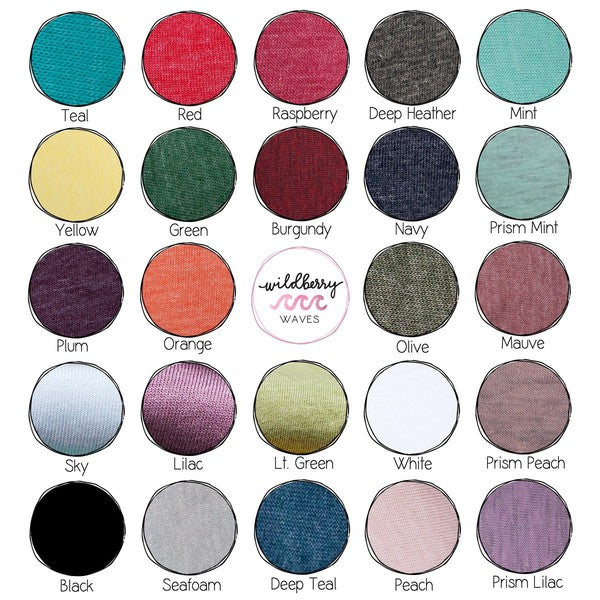 Wildberry Waves men's retro gamer tee shirt color swatches including teal red raspberry and more