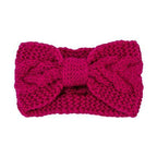 Winter Crochet Bow Twisted Head Band - VacationGrabs