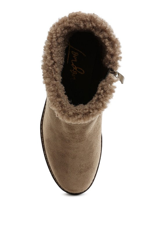 Rag Company winter fashion ankle boots with soft fur lining for cozy winter style