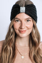 Women's Accessories - Hair Winter Rhinestone Bow Knitted Head Band