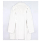 Women's Coats & Jackets Winter Warm White Faux Fur Coat Women Long Sleeve Lapel Double Breasted