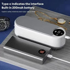Wireless glasses cleaning machine in gray with Type-C charging and built-in battery