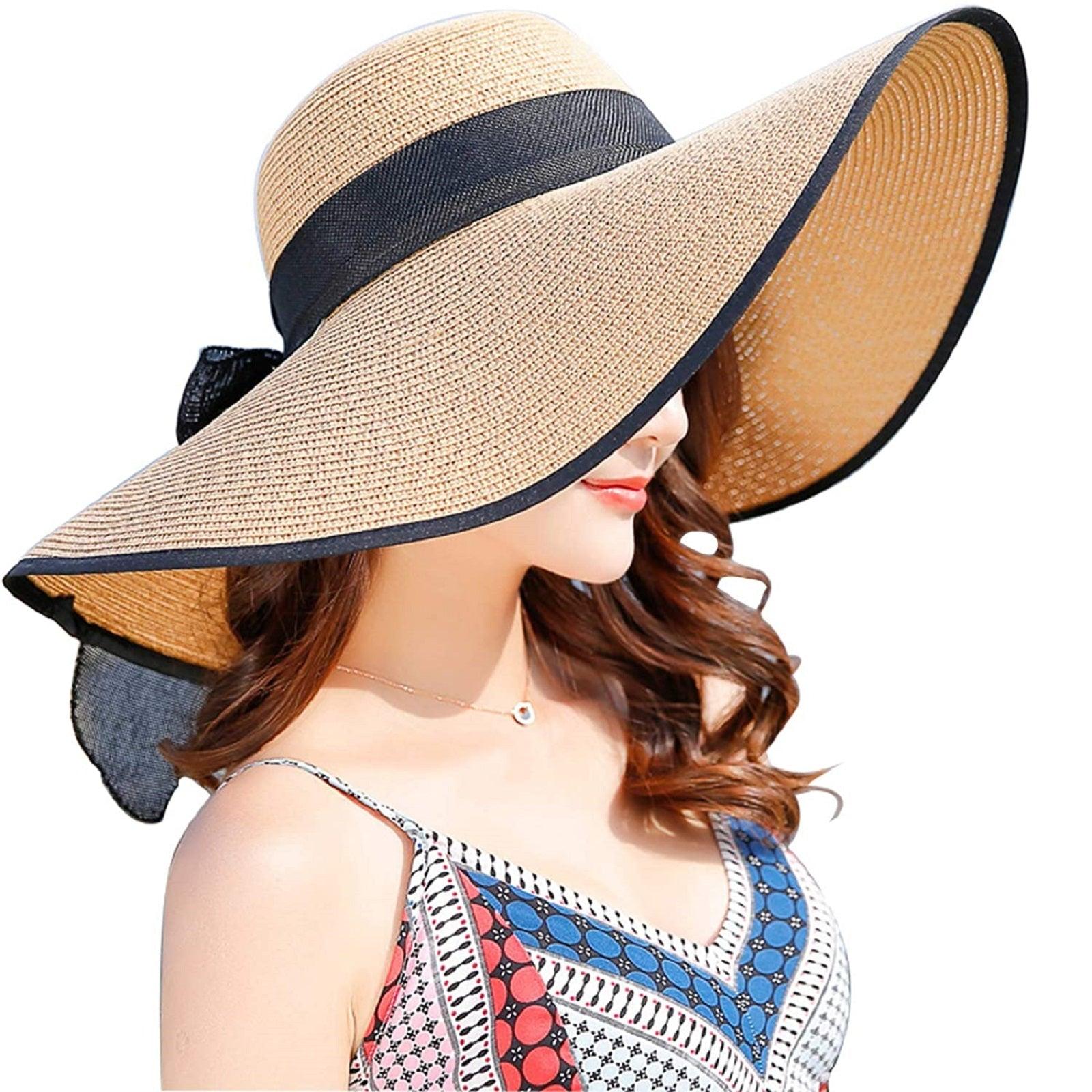 Women's Accessories - Hats Women Fashion Straw Sun Hat Wide Brim Hat Beach Summer Hat