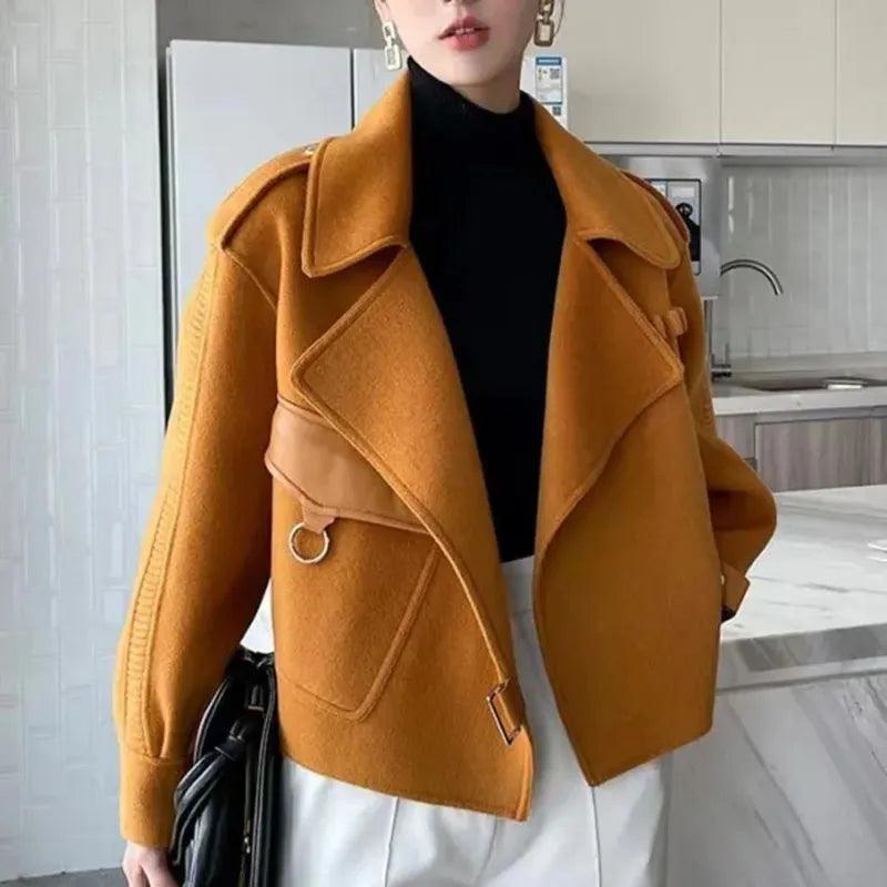 Women's Coats & Jackets Women Faux Woolen Jacket Fall Winter Fashion Coat