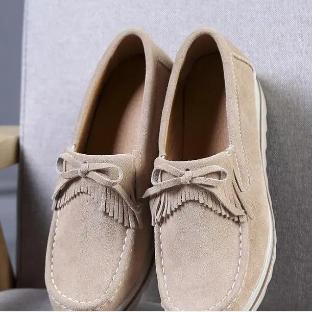 Women's Shoes - Flats Women Flats Platform Shoes Casual Thick Tassel Slip On Loafers