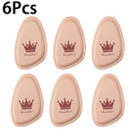 6 pack women's forefoot pad pain relief in soft gel material