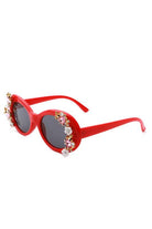Sunglasses Women Oval Round Floral Design Fashion Sunglasses