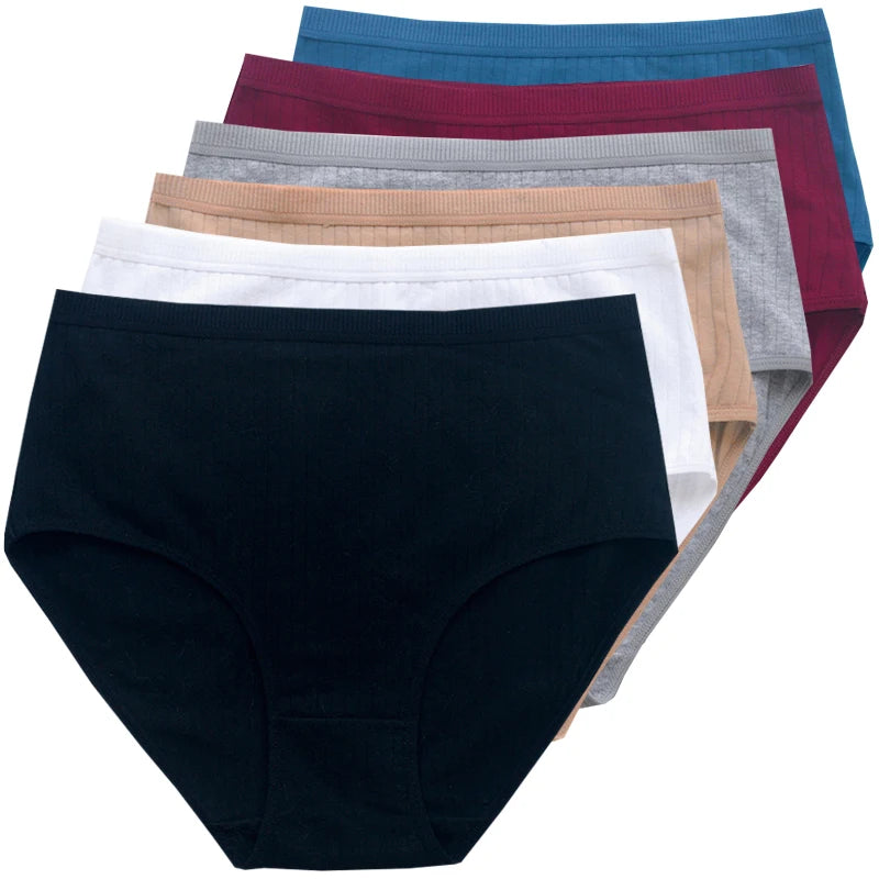 Women's cotton panties set in assorted colors for everyday comfort