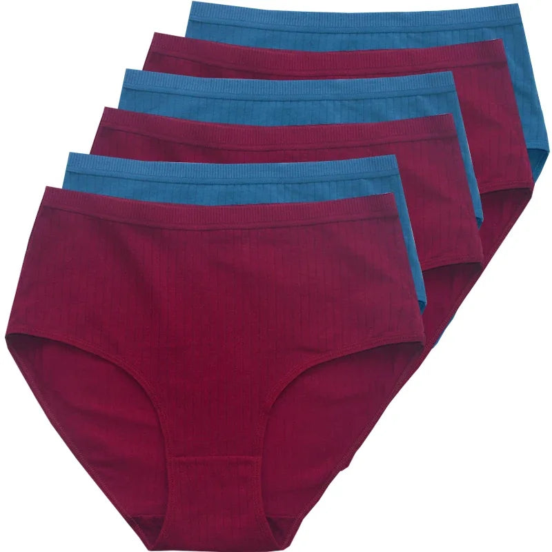 women panties cotton in maroon and blue, comfortable everyday wear