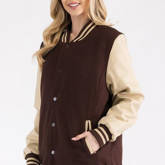 Women's Coats & Jackets Women's Boyfriend Oversized Letterman Jacket 8 Colors